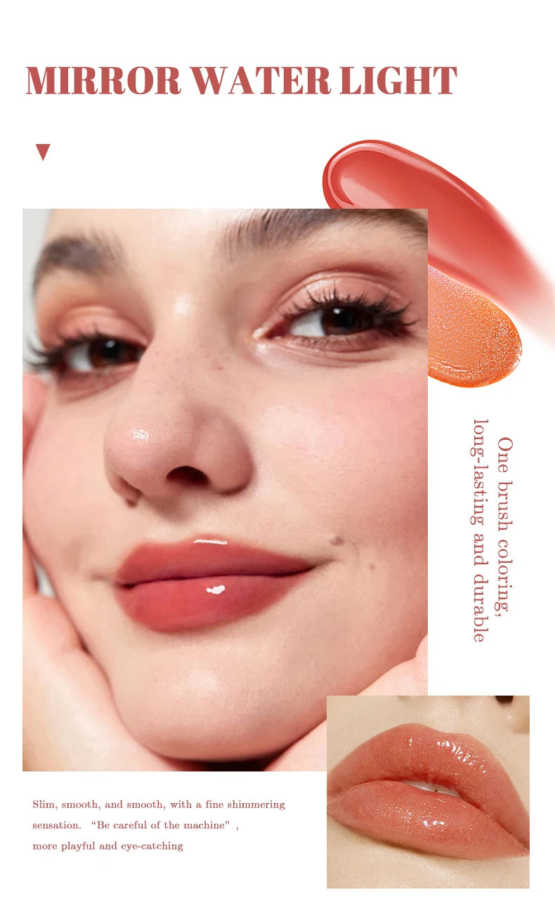 MAGIC CASA 6pcs/set Small bottle Hydrating Jelly Lip Oil long-lasting Moisturizing smooth shimmering Lip Hydrating Liquid