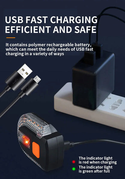 Bike Turn Signal Rear Light USB Rechargeable Wireless Back LED Scooter Tail Light Wireless Warning Taillight Cycling Accessories