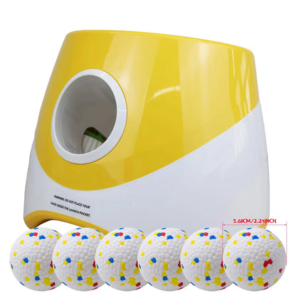 Automatic Dog Tennis Ball Launcher Dogs Chase Toys Automatic Fun Interactive Machine Fun Interactive Rechargable Catapult 6 Ball