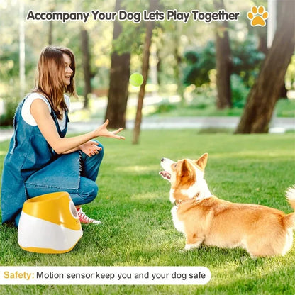 Automatic Dog Tennis Ball Launcher Dogs Chase Toys Automatic Fun Interactive Machine Fun Interactive Rechargable Catapult 6 Ball