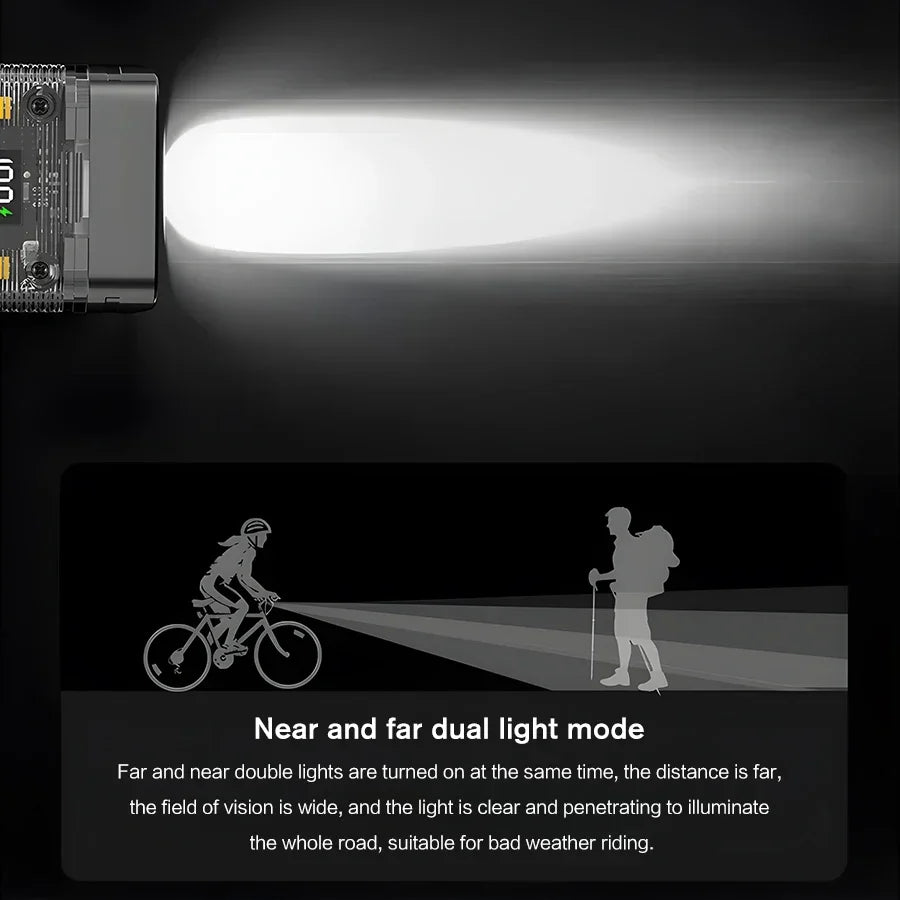 T6 LED Bike Front Light Bicycle Headlight Rechargeable Bright MTB Road Bike Head Lamp LED Cycling Flashlight for Night Riding