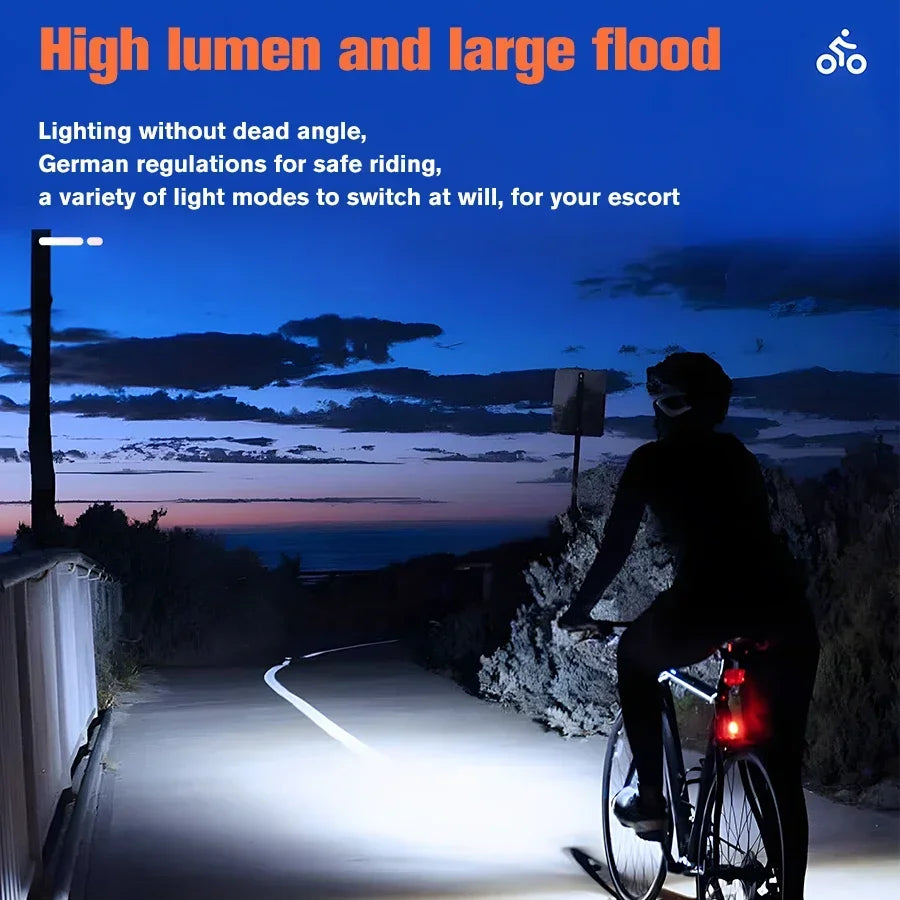 T6 LED Bike Front Light Bicycle Headlight Rechargeable Bright MTB Road Bike Head Lamp LED Cycling Flashlight for Night Riding