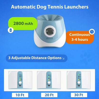 Dog Tennis Ball Launcher Dogs Chase Automatic Toys Automatic Fun Interactive Machine Fun Interactive Catapult Throw Rechargable