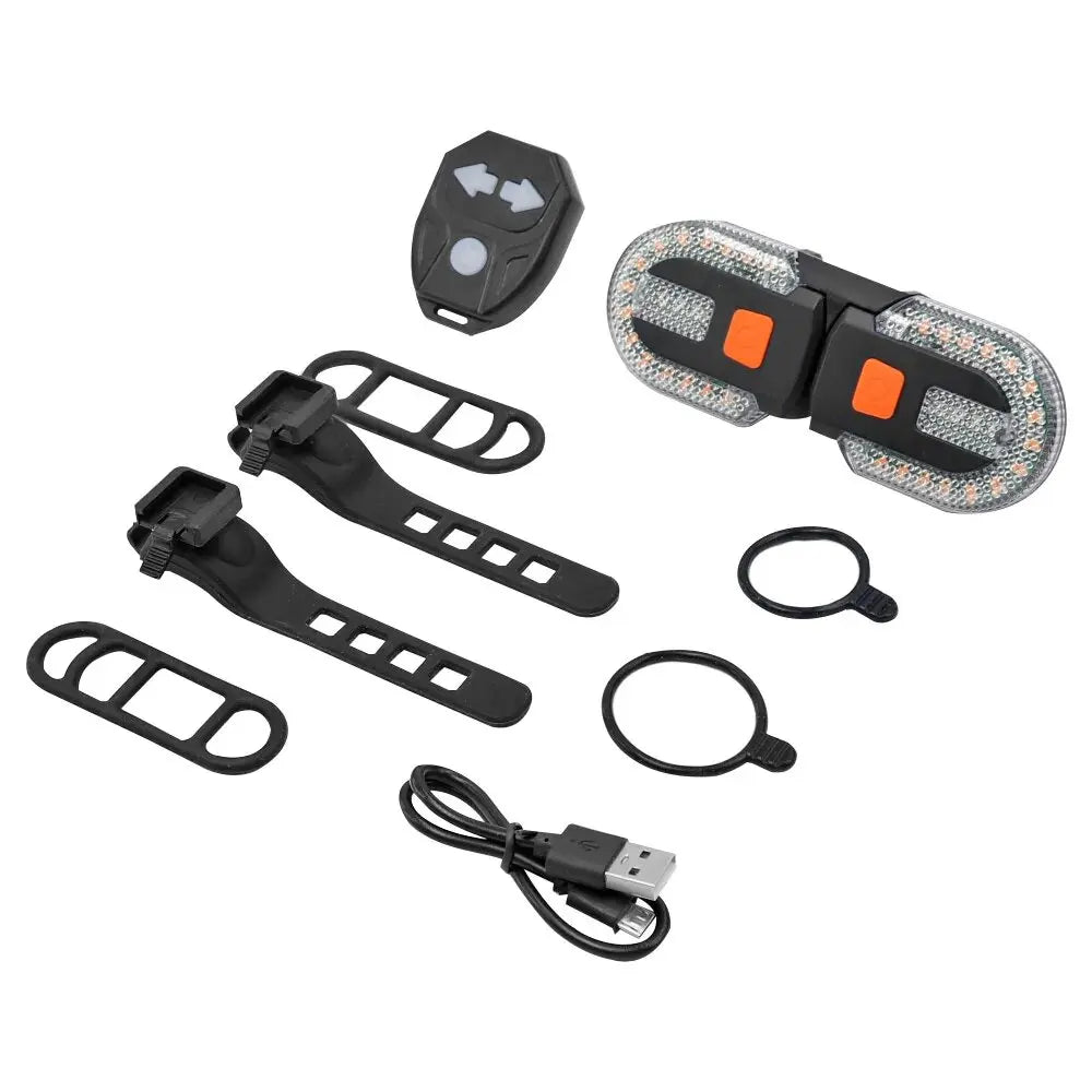 Bike Turn Signal Rear Light USB Rechargeable Wireless Back LED Scooter Tail Light Wireless Warning Taillight Cycling Accessories