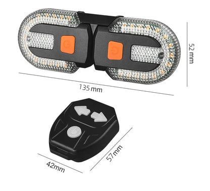 Bike Turn Signal Rear Light USB Rechargeable Wireless Back LED Scooter Tail Light Wireless Warning Taillight Cycling Accessories