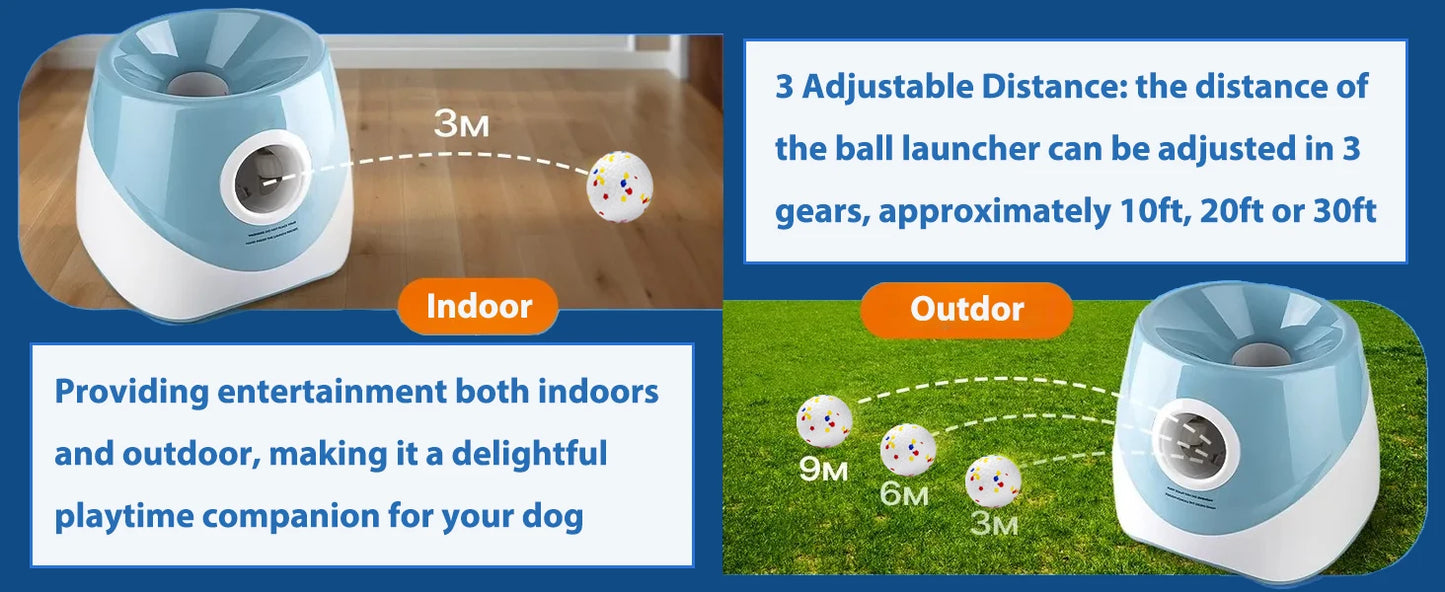 Dog Tennis Ball Launcher Dogs Chase Automatic Toys Automatic Fun Interactive Machine Fun Interactive Catapult Throw Rechargable